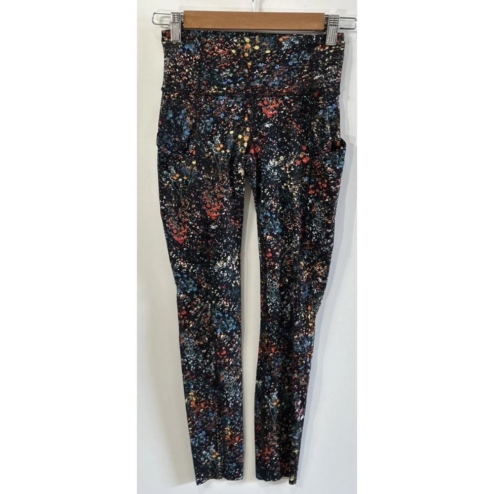 Lululemon Fast & Free 7/8 Tight I Nulux 25 Flowerescent Multi Size 4 EUC - Picture 9 of 11